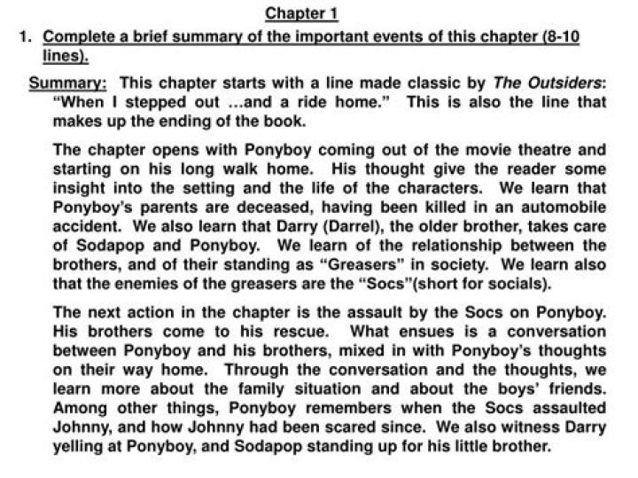 What happened in chapter 8 in the outsiders