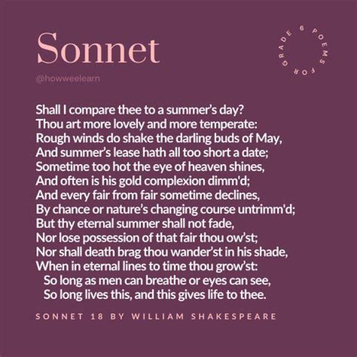 What is a famous sonnet poem