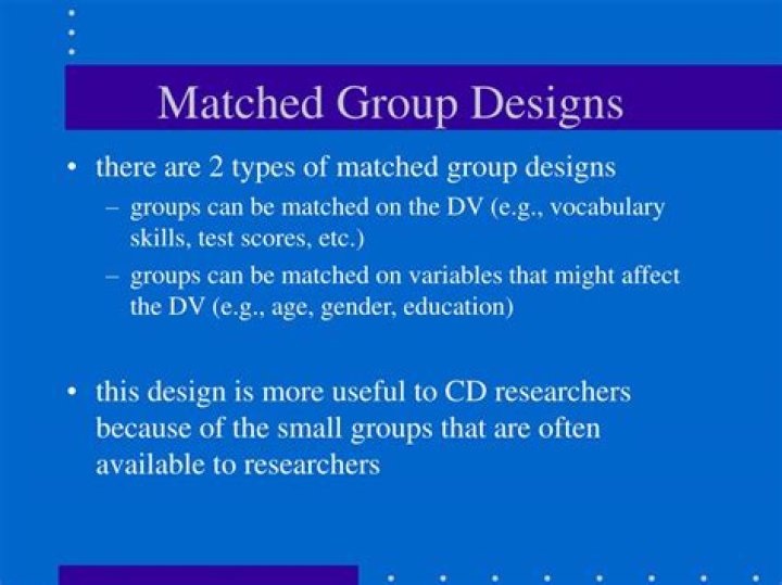 What is a matched group