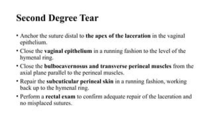 What is a second degree tear
