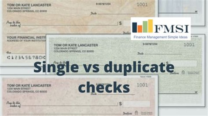 What is a single check