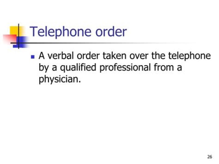 What is a telephone order