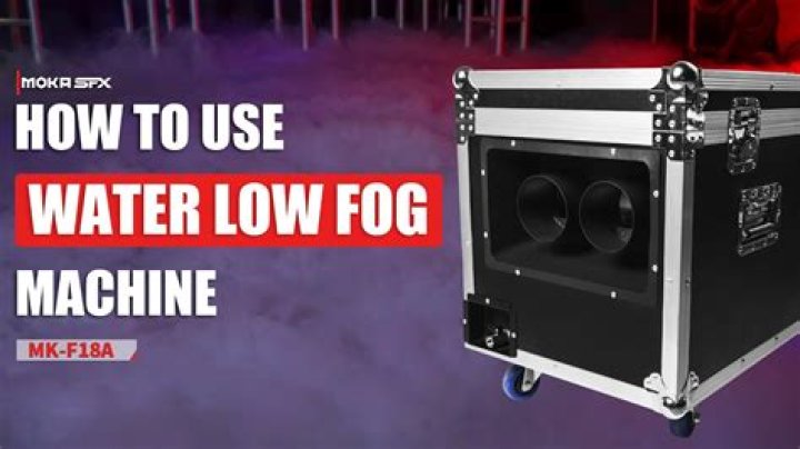 What is a water based fog machine