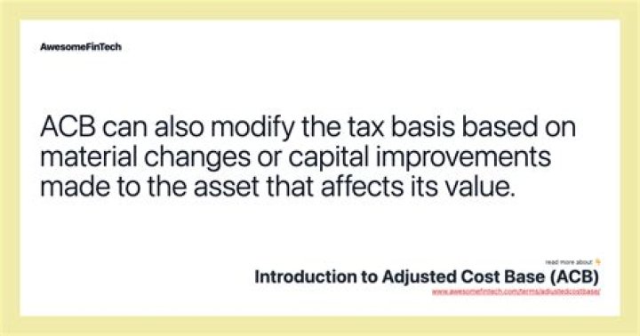 What is adjusted cost basis