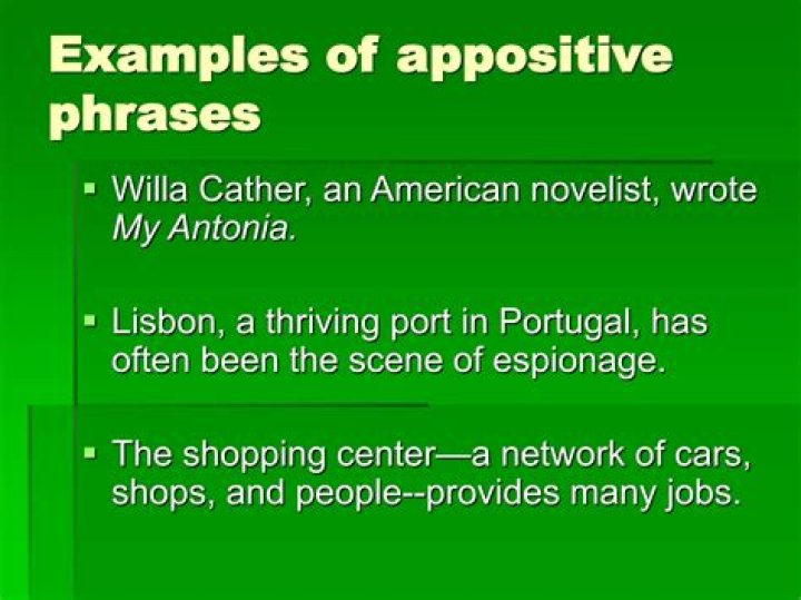 What is an appositive and appositive phrase