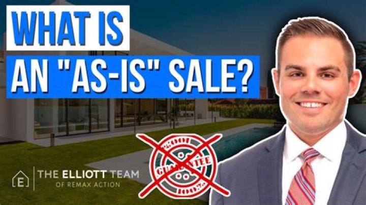 What is an AS IS sale