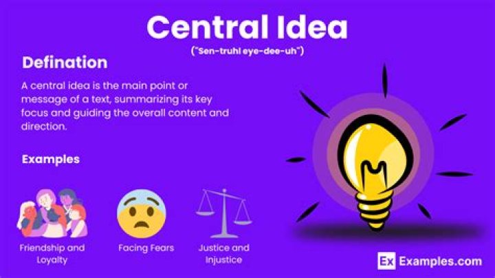What is an example of a central idea