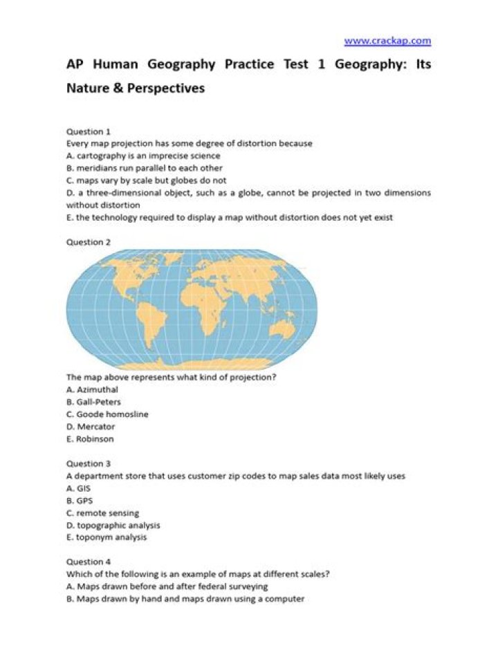 What is ap human geography practice test