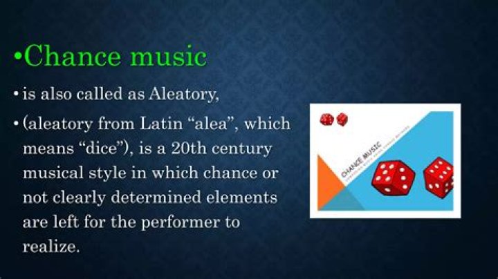 What is chance or aleatory music