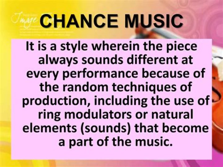 What is electronic music and chance music
