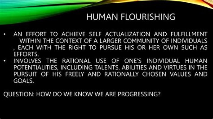 What is human flourishing in psychology