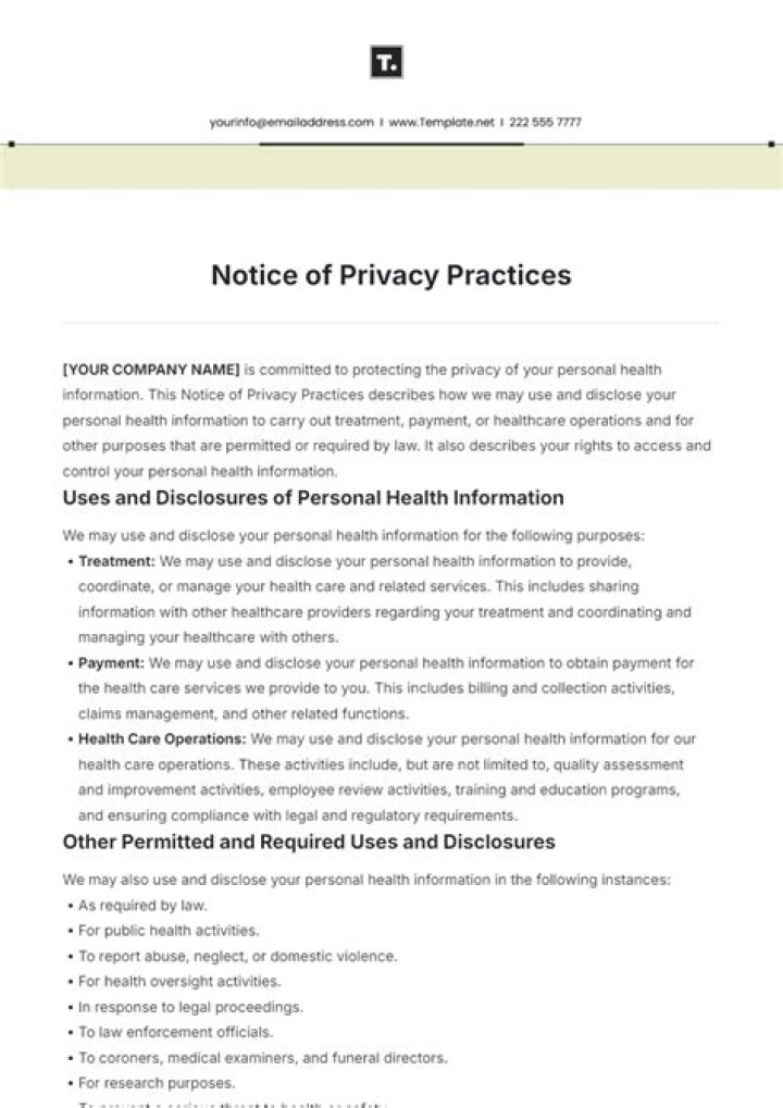 What is initial privacy notice