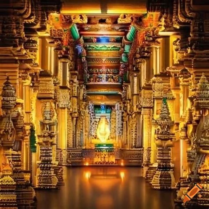 What is inside a Hindu temple