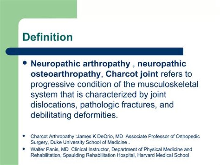 What is neuropathic arthropathy