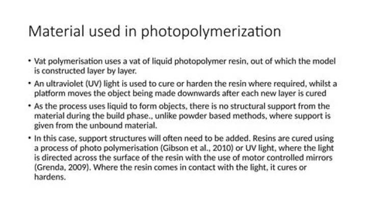 What is photo polymerisation