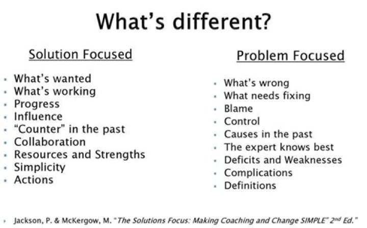 What is solution focused approach in social work