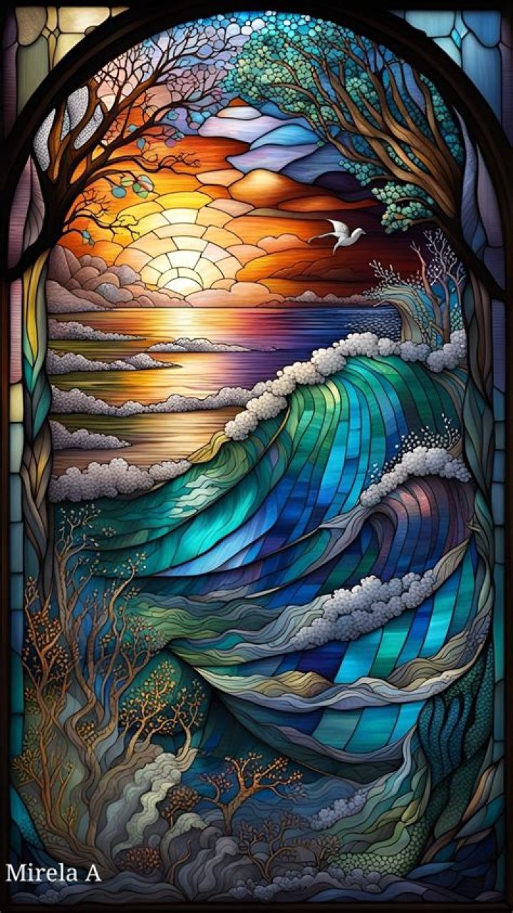 What is stained glass artwork