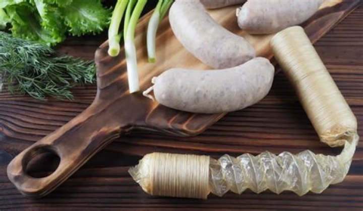 What is the casing of sausage made of