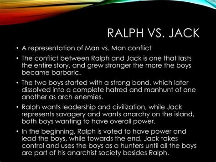 What is the conflict between Ralph and Jack