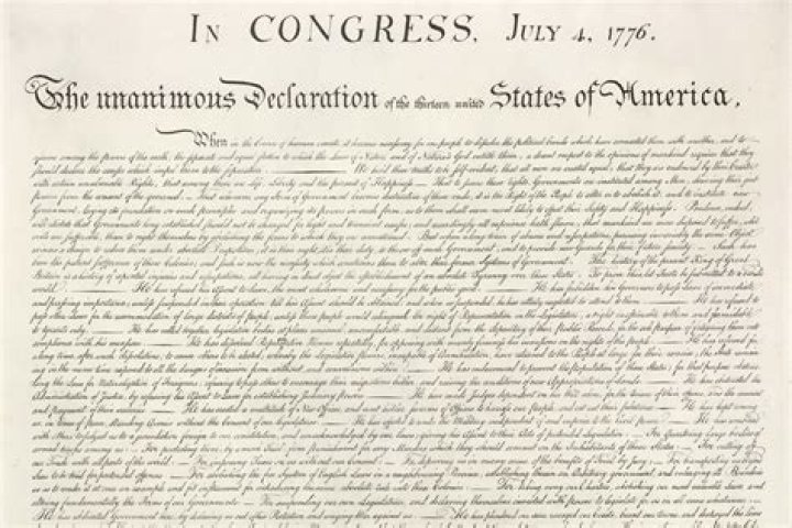 What is the course of human events in the Declaration of Independence