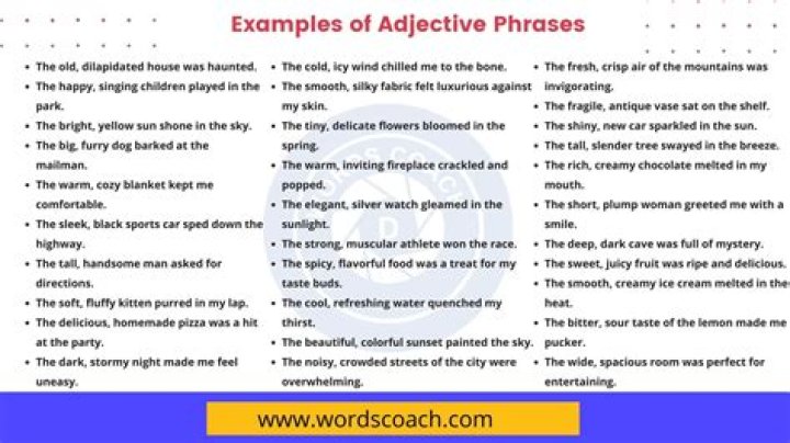 What is the difference between adjective and adjective phrase