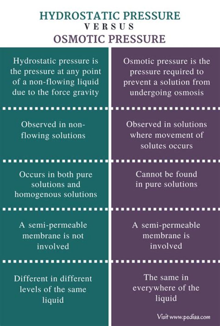 What is the difference between osmotic and hydrostatic pressure