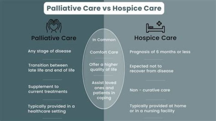What is the difference between palliative and hospice care