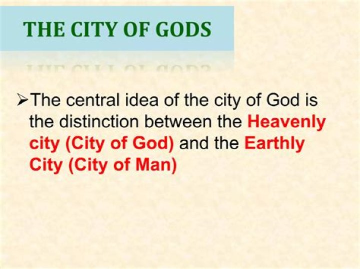 What is the difference between the city of God and the earthly city