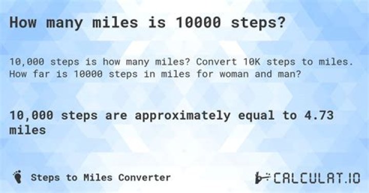 What is the equivalent of 10000 steps