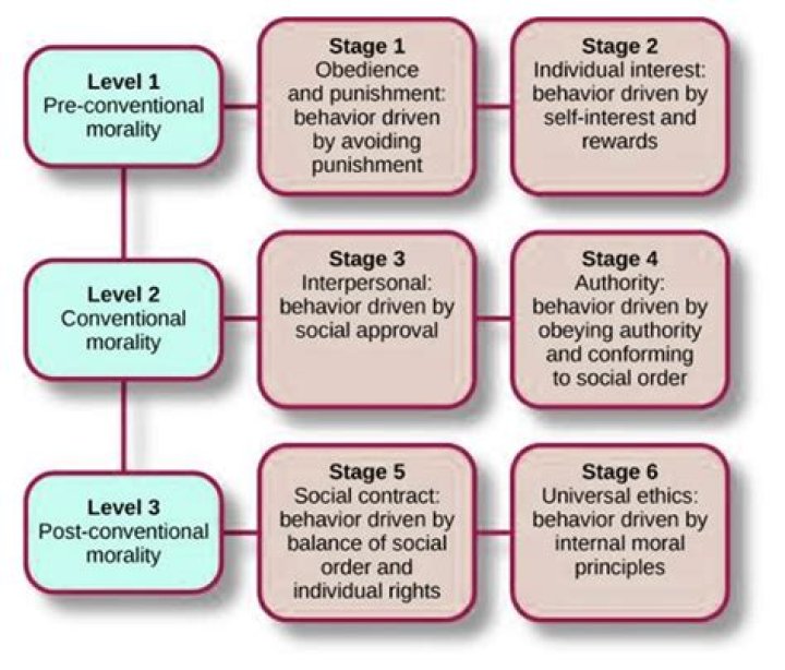 What is the first stage of moral reasoning in Lawrence Kohlbergs theory quizlet