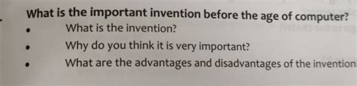 What is the important invention before the age of computer
