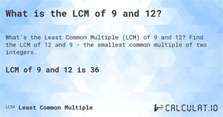 What is the LCM for 7