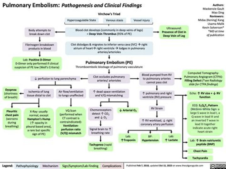 What is the pathophysiology of pulmonary embolism