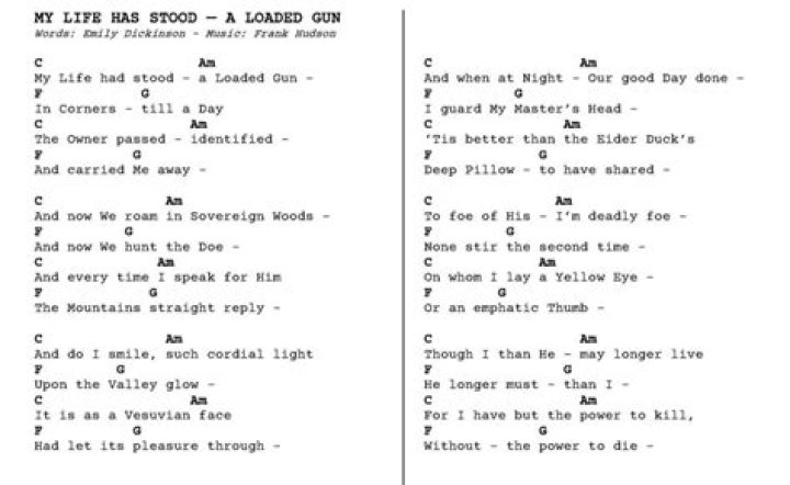 What is the poem My Life had stood a loaded gun about