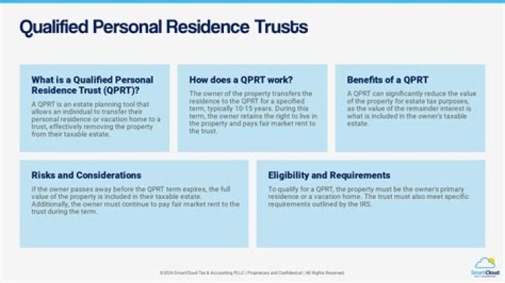What is the purpose of a qualified personal residence trust