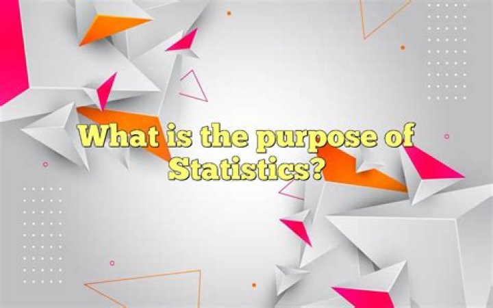 What is the purpose of statistics quizlet