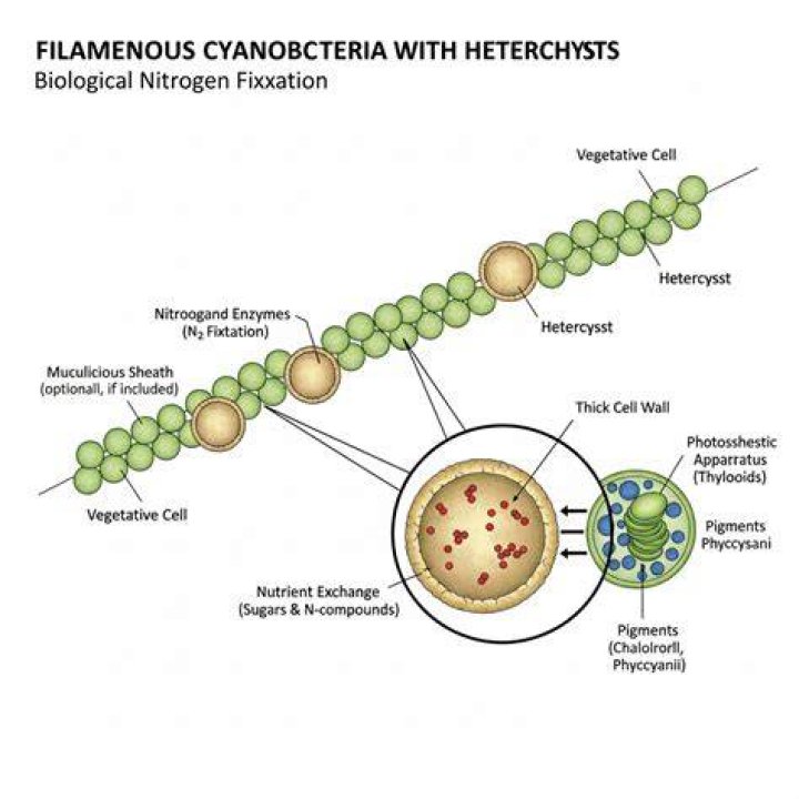 What is the role of heterocysts in Nostoc