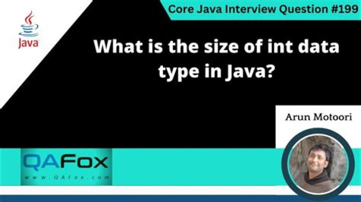 What is the size of int data type in Java