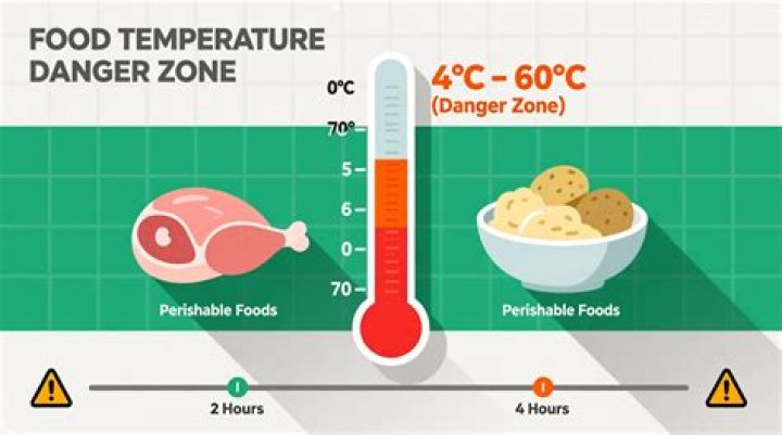 What is the temperature danger zone for high risk foods McDonalds