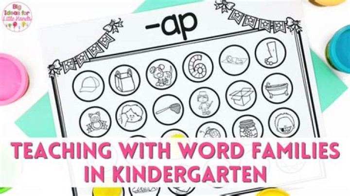 What is word families in kindergarten