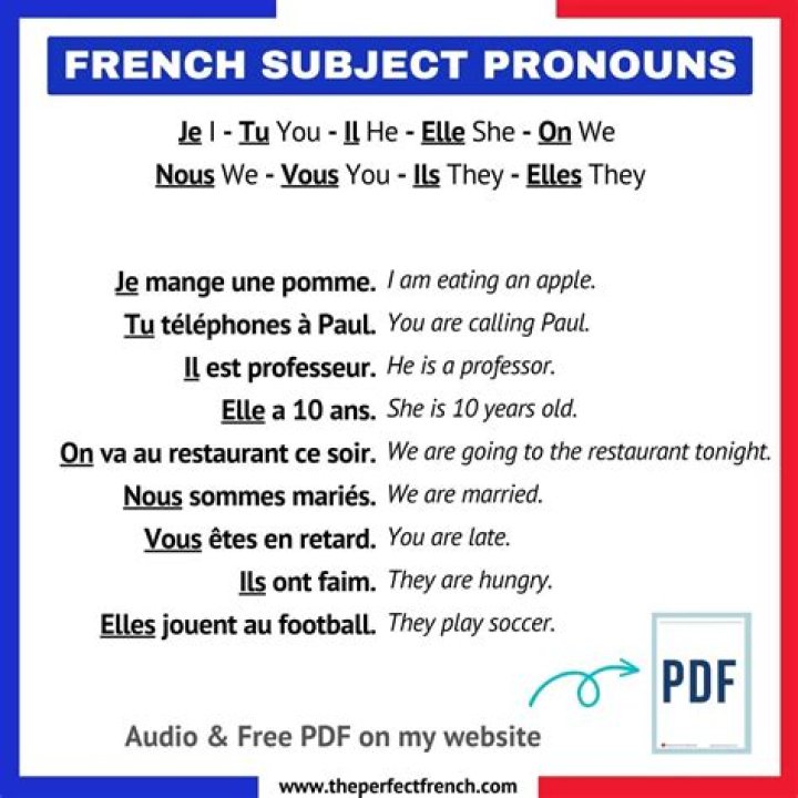 What pronoun goes with on in French