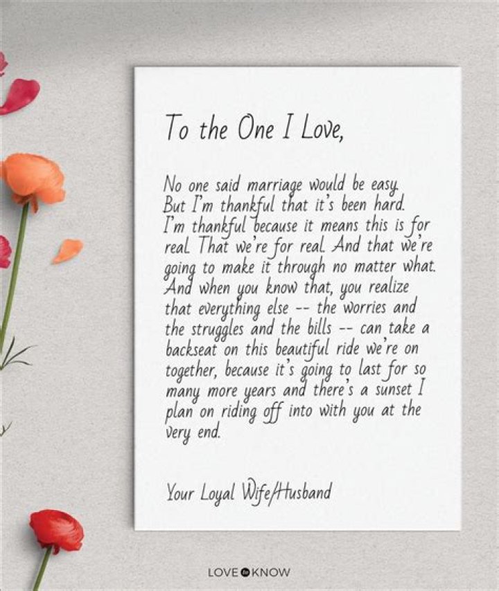 What should I write in a love letter to my husband