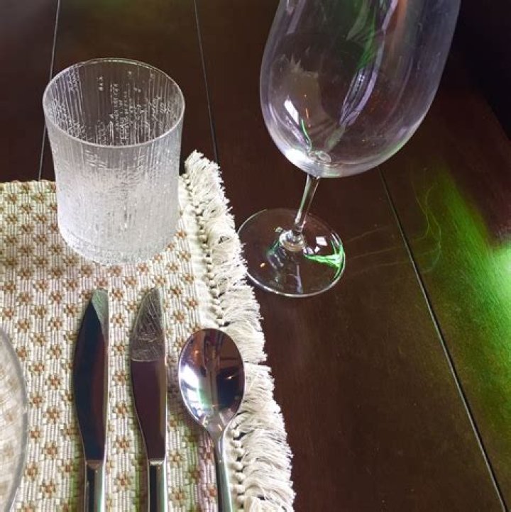 What side of the table does the water glass go on