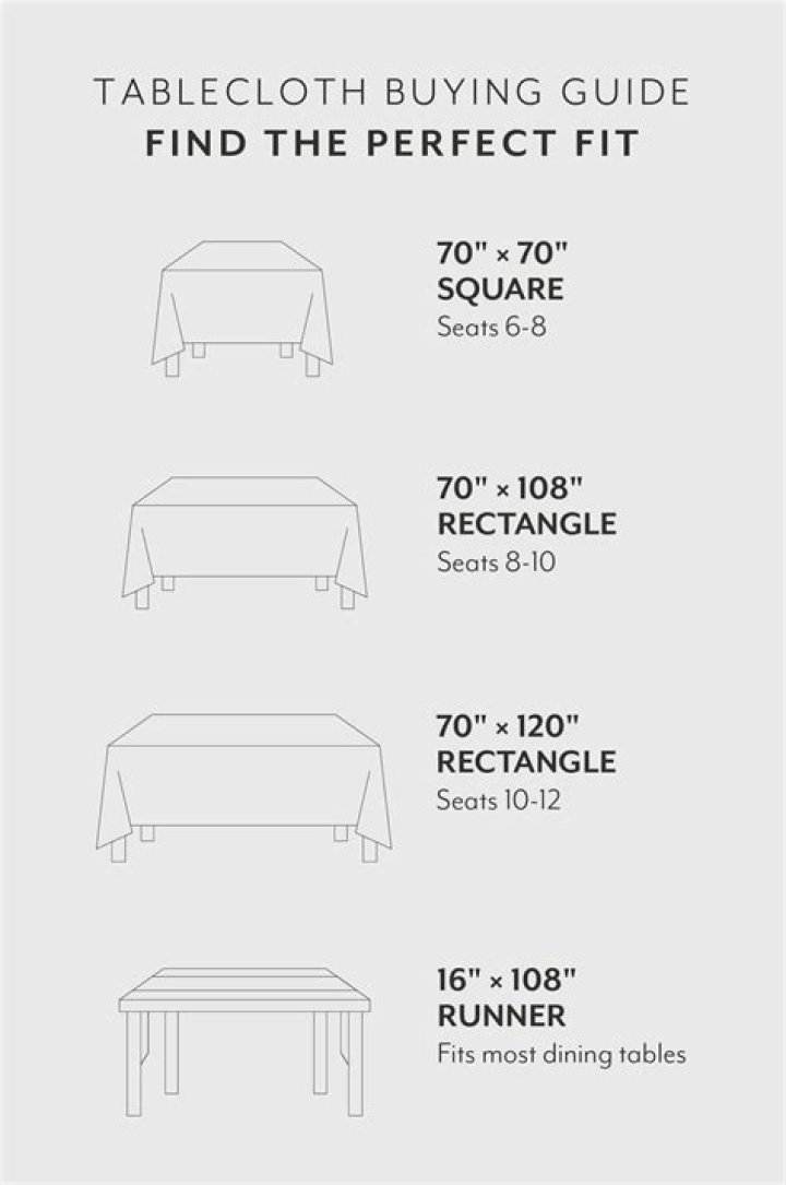 What size is a normal rectangle tablecloth