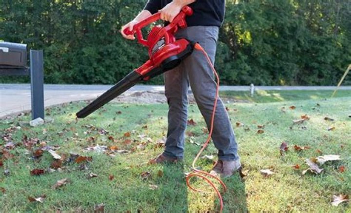 What type of extension cord is needed for leaf blower