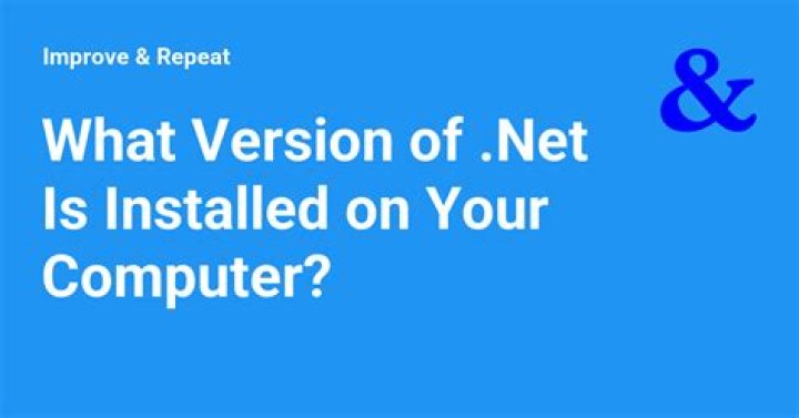 What version of .NET is installed