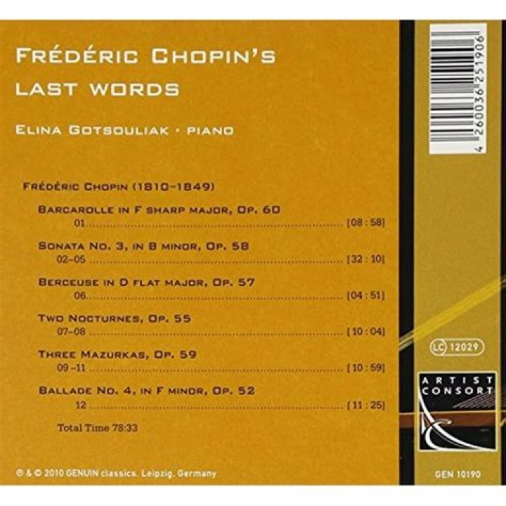 What was Frederic Chopins first composition
