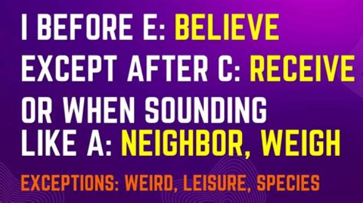 What words do not follow the I before E rule