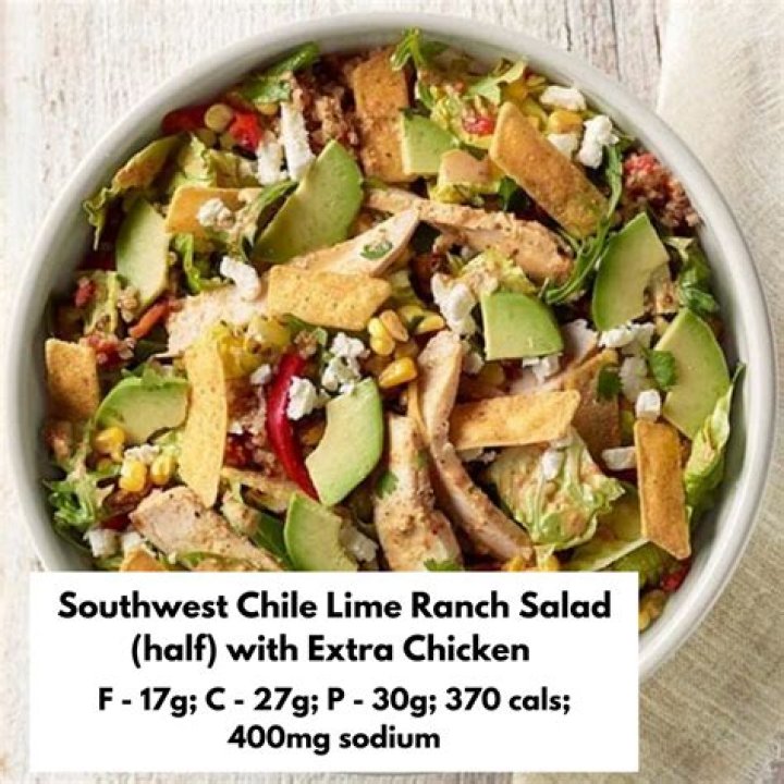 Whats in the Southwest chile lime ranch salad at Panera
