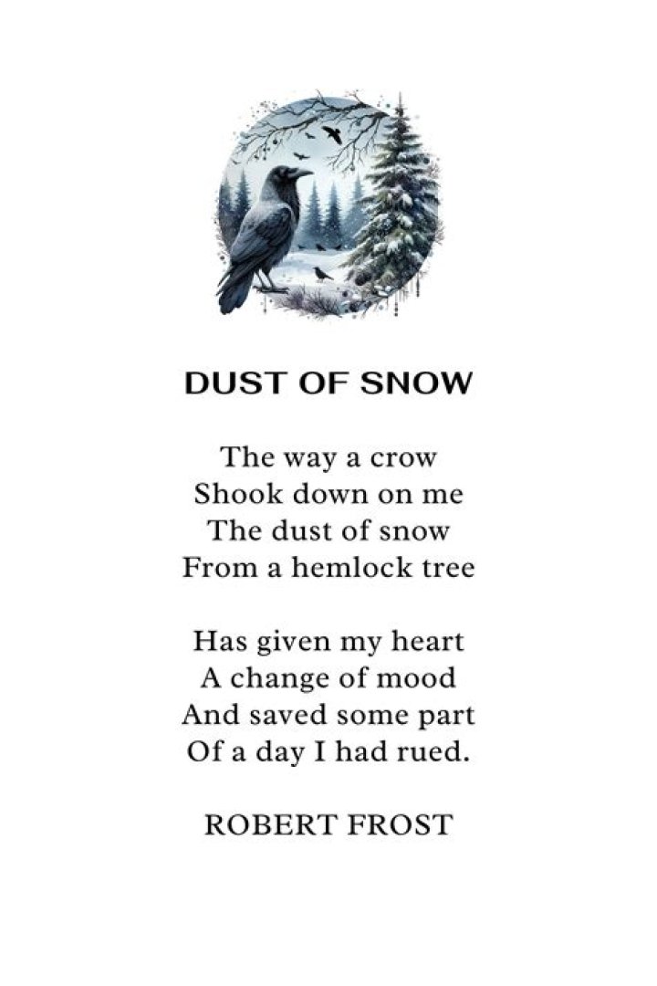 When did Robert Frost Write dust of snow